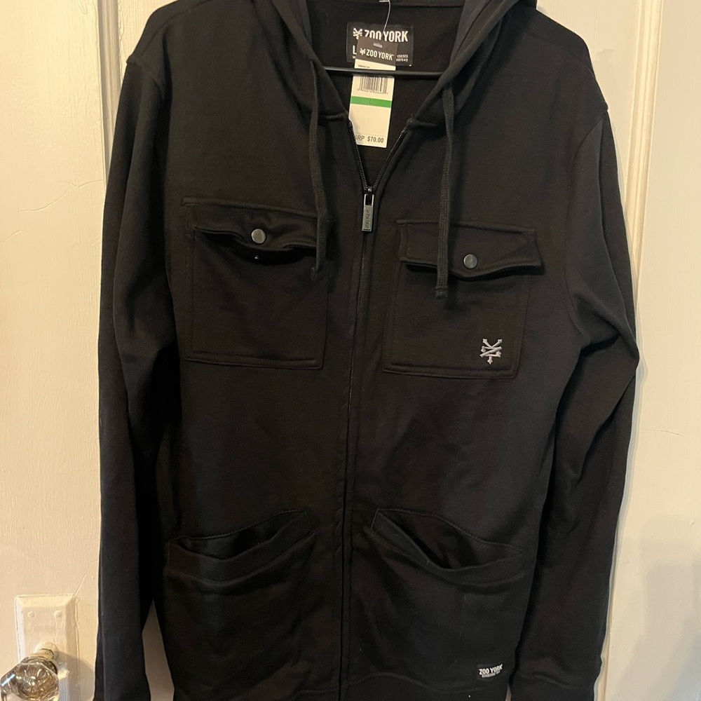 Zoo York black hooded sweatshirt.